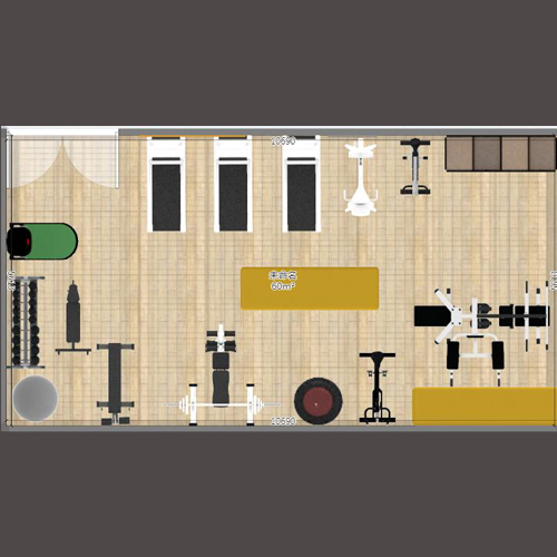 ¥56000-60㎡健身房器材套餐方案