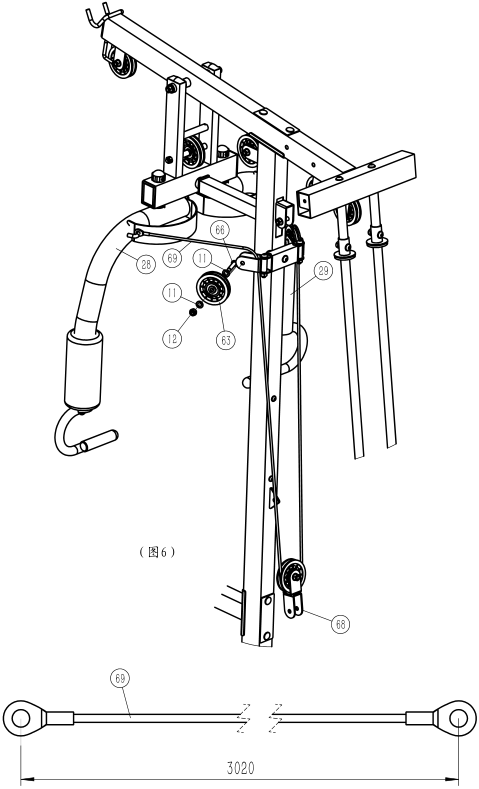 三人站綜合訓練器安裝說明書
