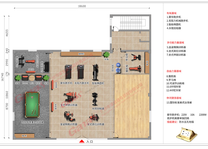 設計出你任意想要的健身房3D圖！
